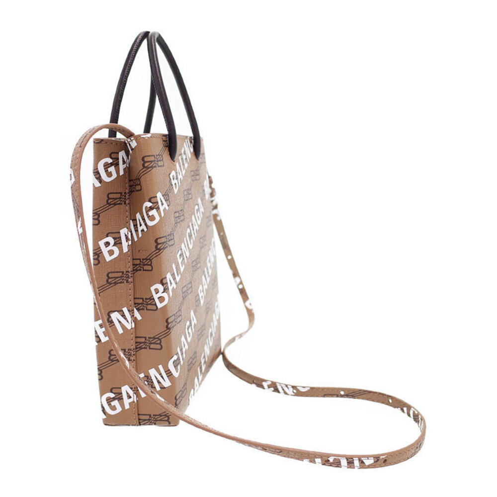 Balenciaga Shopping bag leather all over monogram Brown - Picture 2 of 9